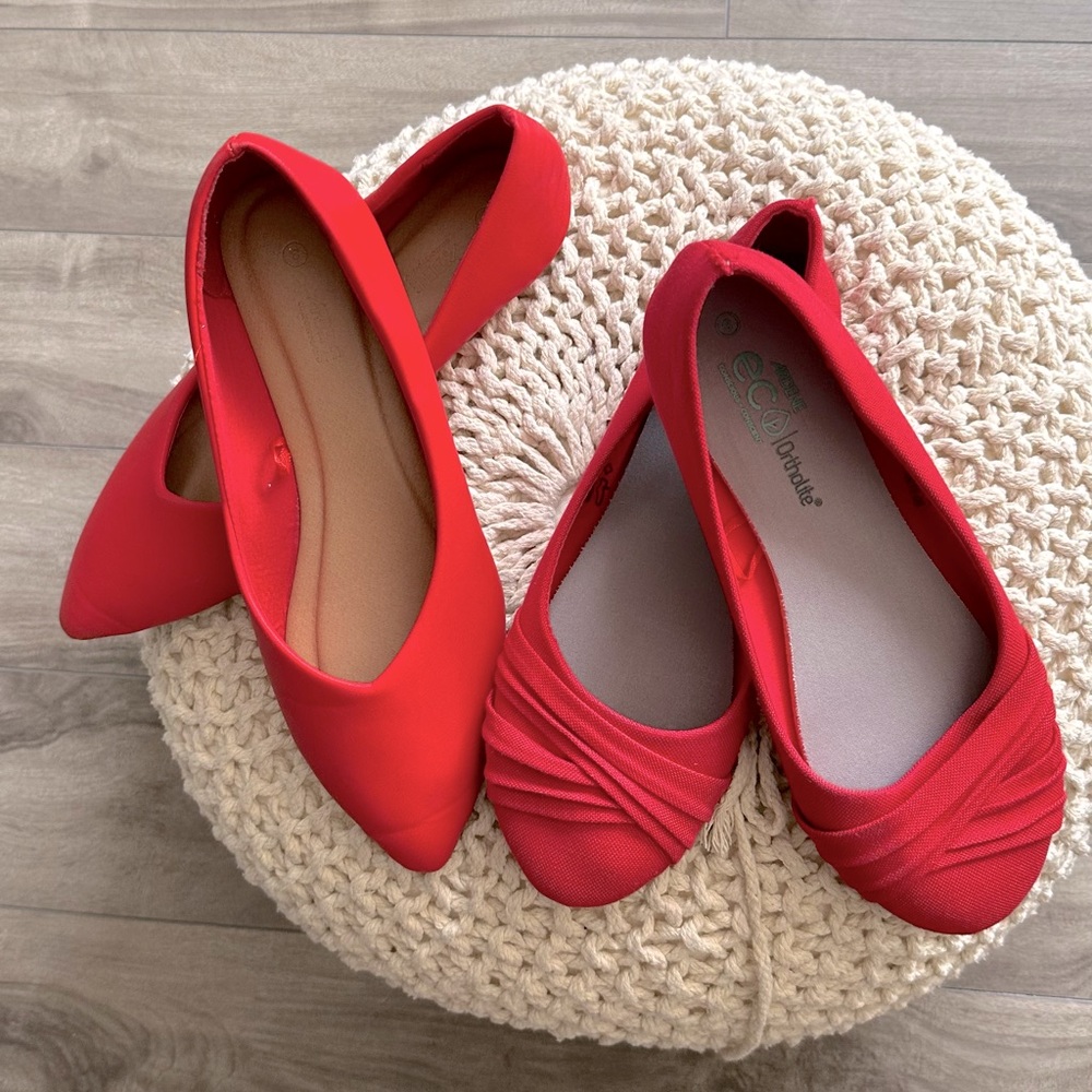 Brand new Ardene Red Flat Shoes